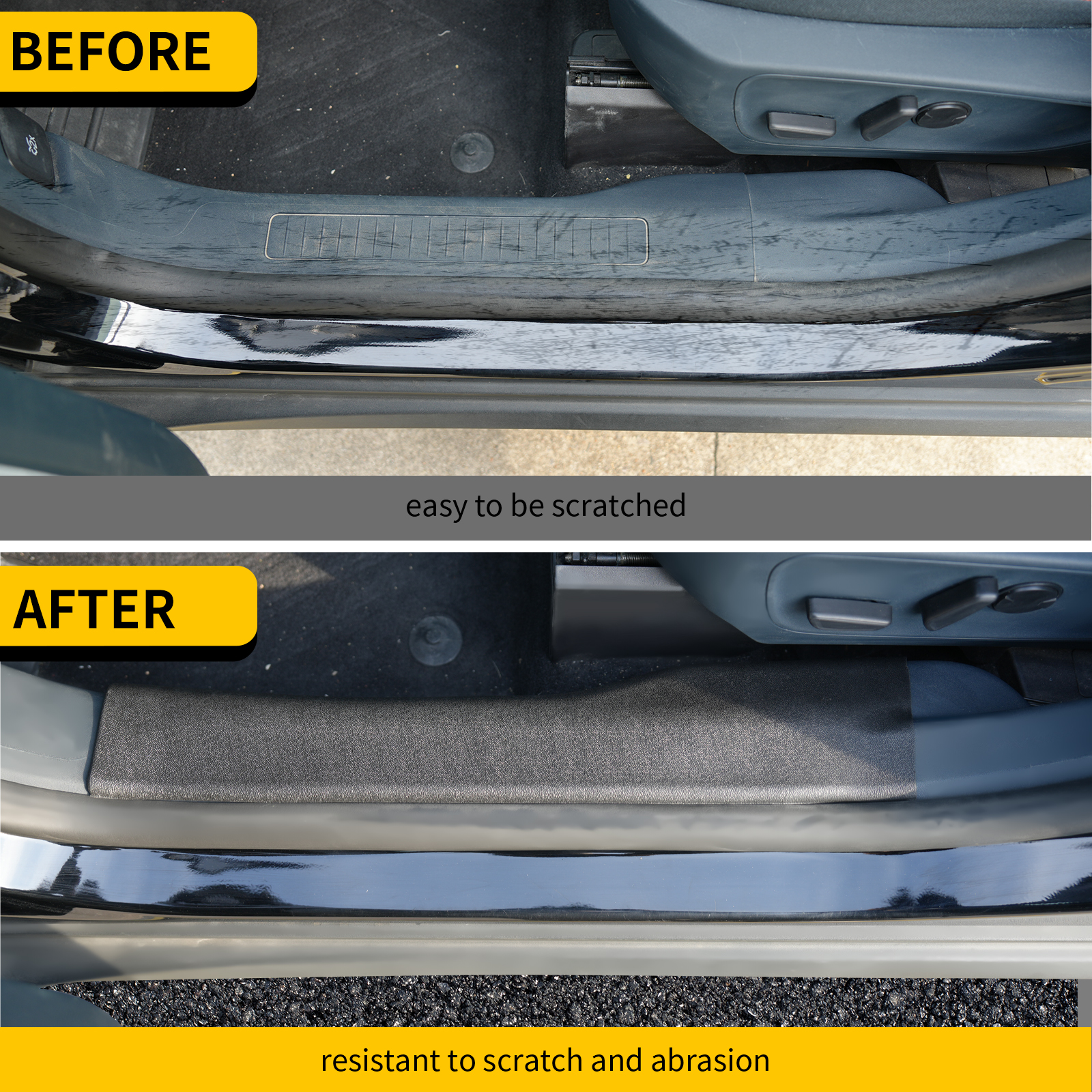 Maxzina 2022-2025 Ford Maverick Inner Door Sill Protector Step Protector Side Edge Step Guard Car Door Dust Shield Cover (6PCS)