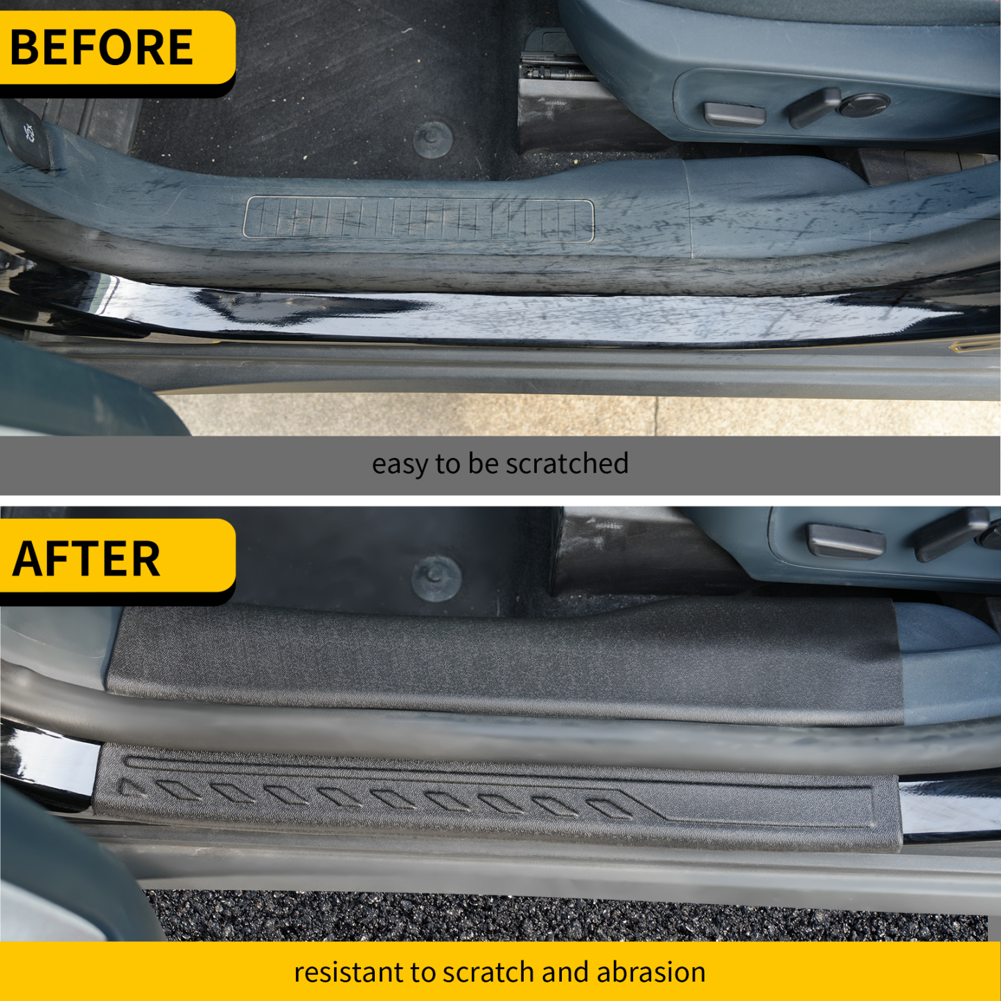 Maxzina 10PCS Door Sill Protector for 2022-2025 Ford Maverick Outer&Inner Step Protector Door Edge Step Guard