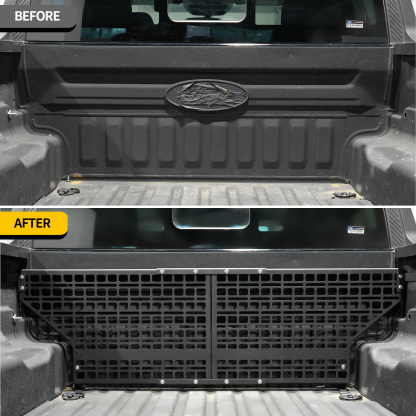 Maxzina 2022 2023 2024 2025 Ford Maverick Front Molle Panel Truck Bed Panel Rear Storage Organizer Cargo Shelf Rack Replacement