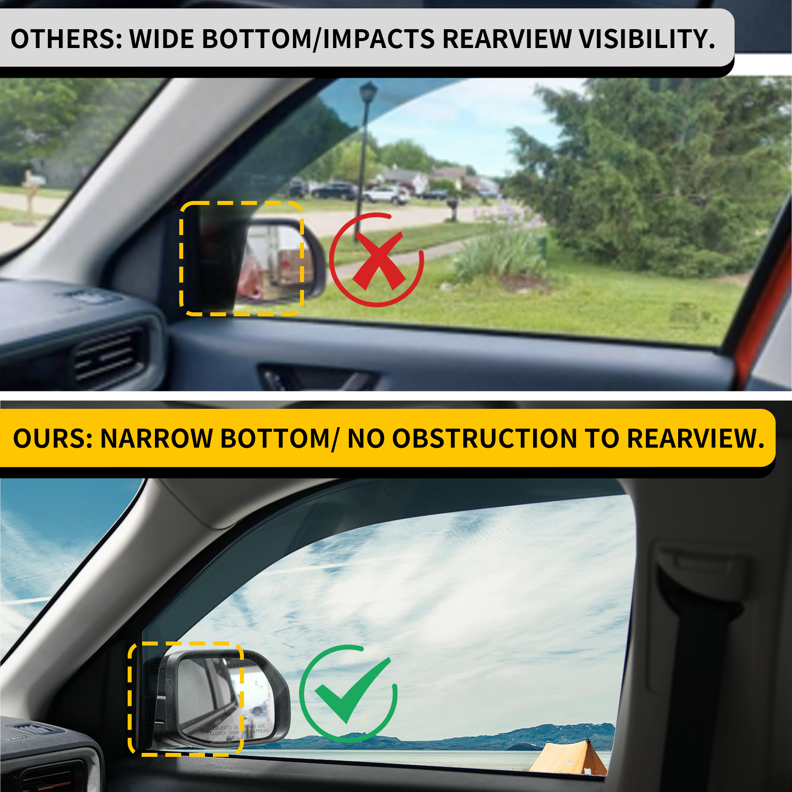 Maxzina 2022 2023 2024 2025 Ford Maverick Visor Rain Guards Front&Rear In-Channel Window Shield