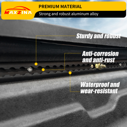 Maxzina 2022 2023 2024 2025 Ford Maverick Truck Bed Rail Aluminum Alloy Cargo Management Truck Bed Tie Down