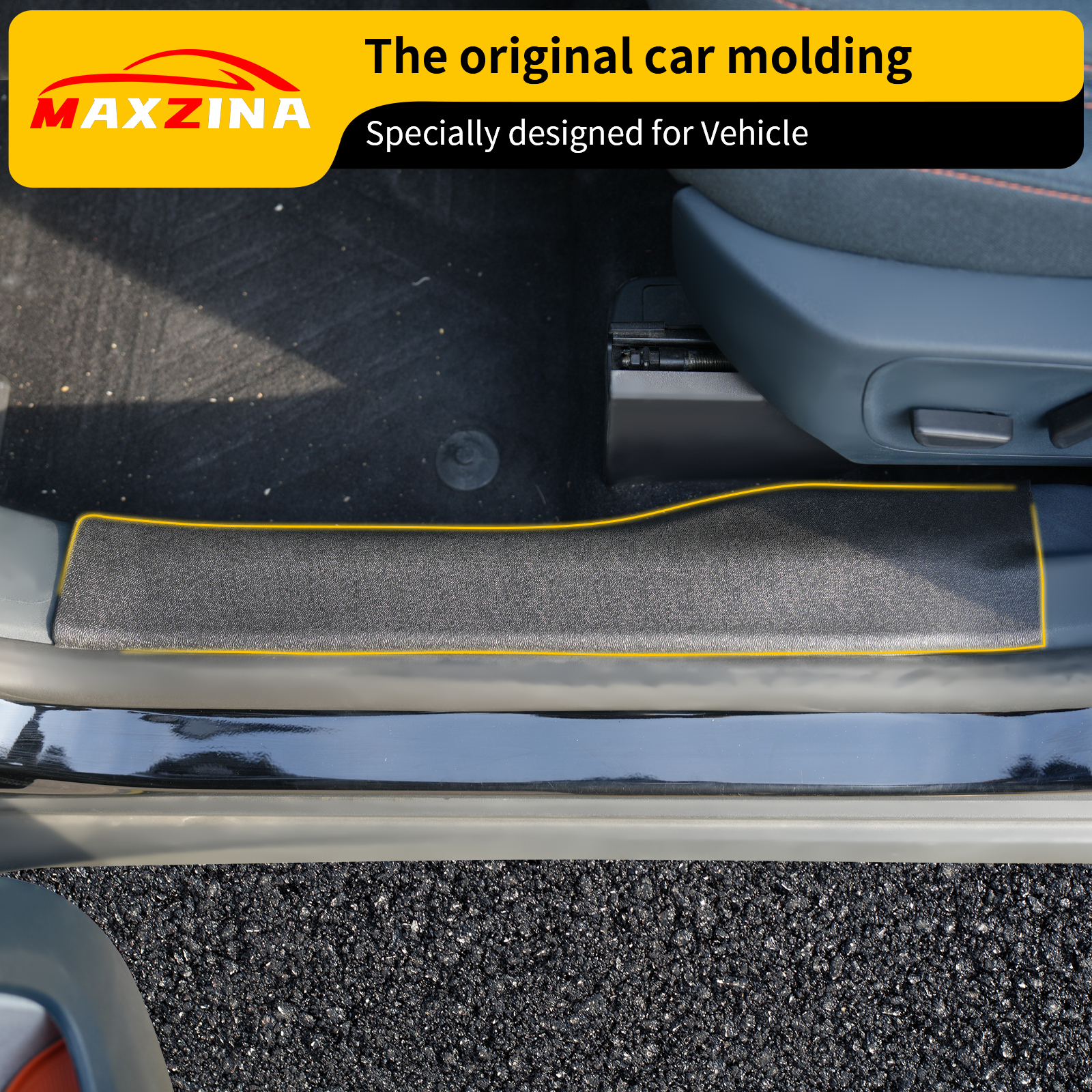 Maxzina 2022-2025 Ford Maverick Inner Door Sill Protector Step Protector Side Edge Step Guard Car Door Dust Shield Cover (6PCS)