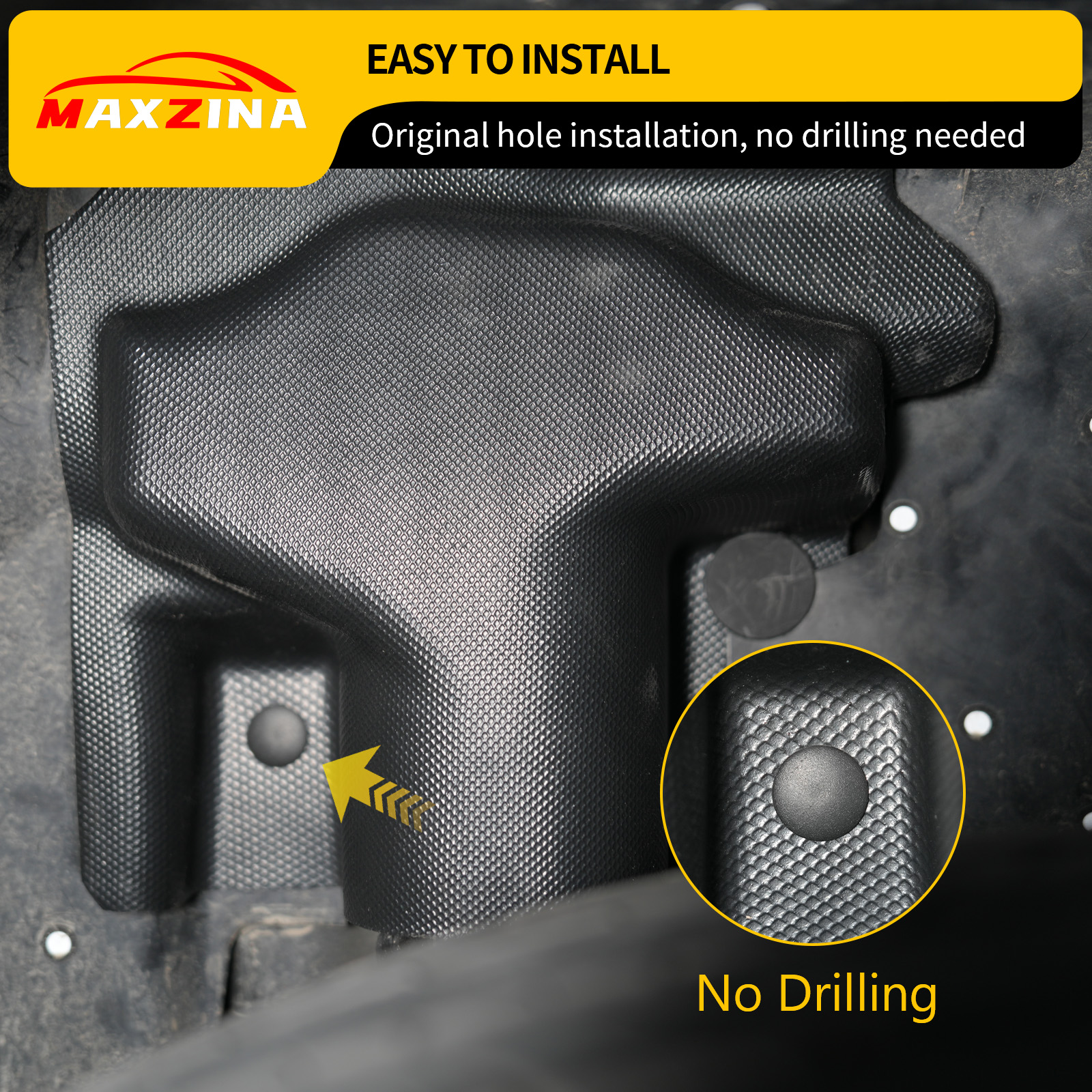 Maxzina Rear Wheel Shock Shield Cover for 2022-2025 Ford Maverick  Rear Shock Absorber Cover Rear Tire Splash Guards