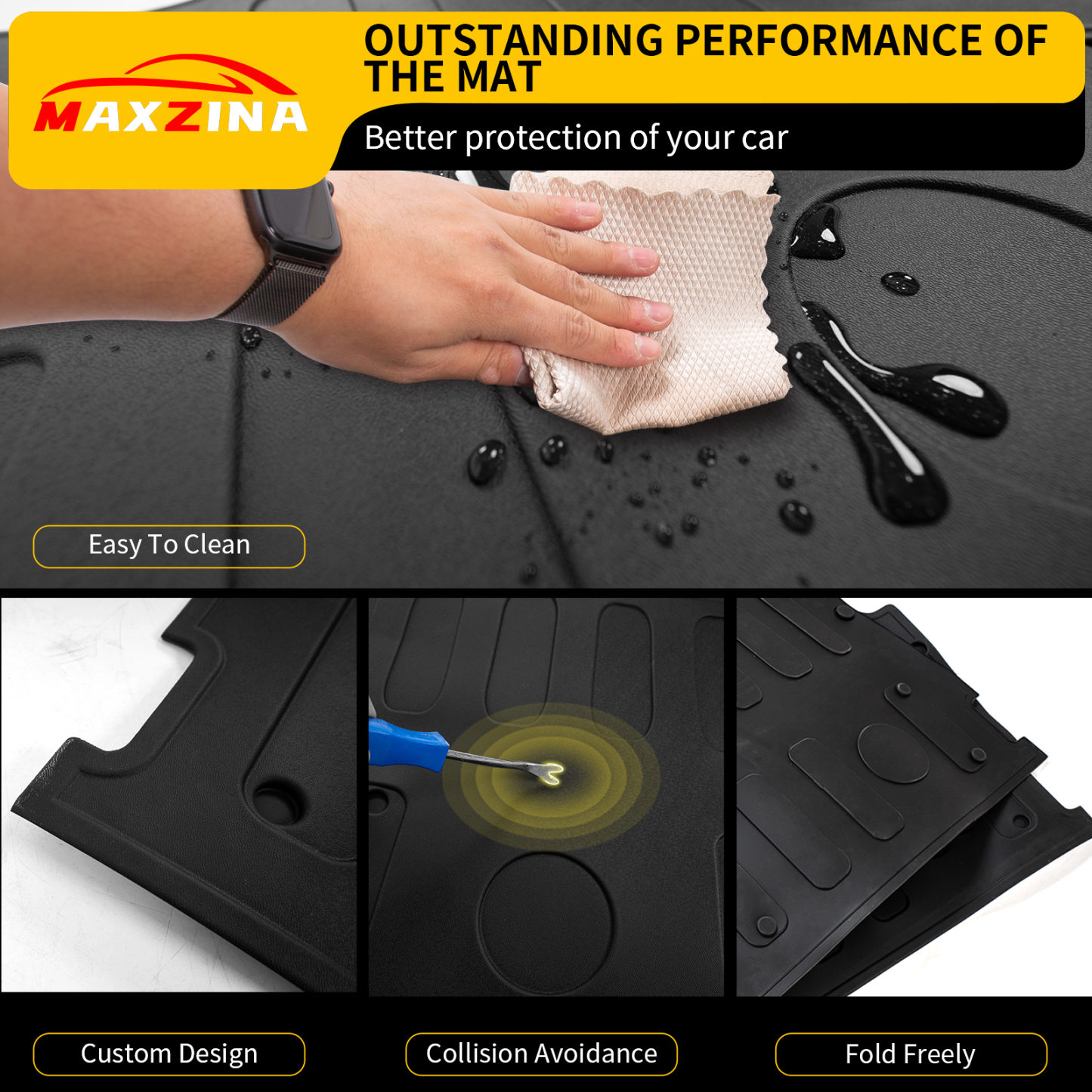 Maxzina 2022 2023 2024 2025 Ford Maverick All Weather Truck Bed Mat Tailgate Mat