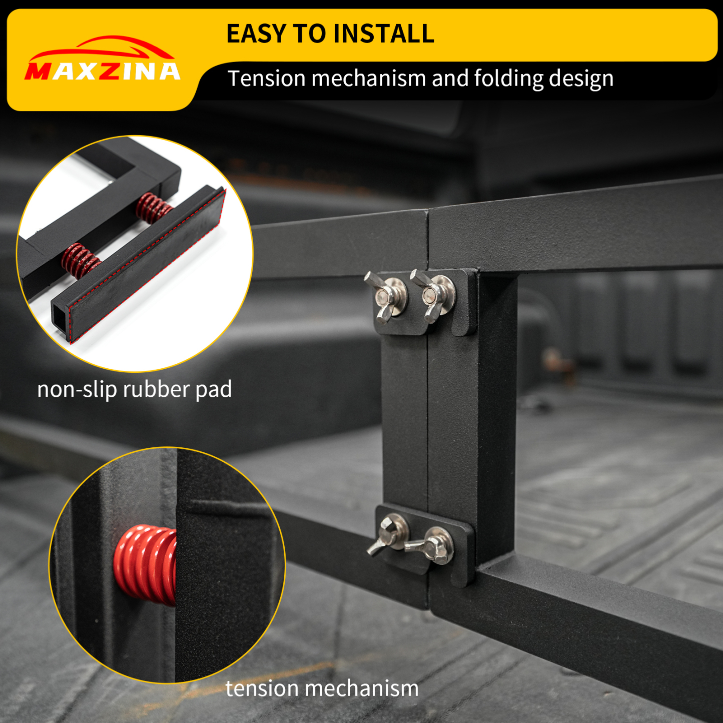 Maxzina 2022 2023 2024 2025 Ford Maverick Truck Bed Divider Cargo Divider Trunk Organizer Aluminum Alloy Luggage Divider Replacement