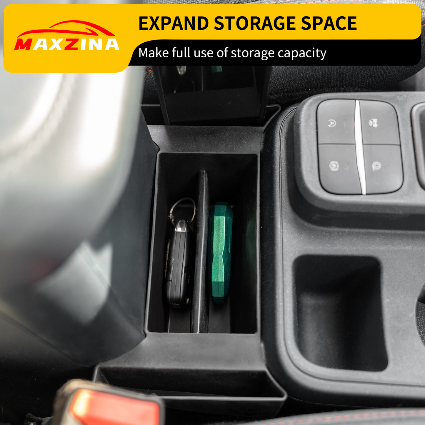 Maxzina 2022 2023 2024 2025 Ford Maverick Center Console Organizer Silicone Front Center Console Shifter Storage Tray Gear Shifter Organizer Tray Front Armrest Storage