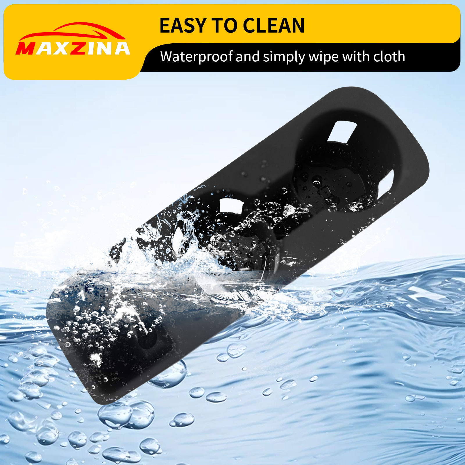 Maxzina 2022 2023 2024 2025 Ford Maverick Cup holder Silicone Insert Center Console Cup Holder Silicone Black Bottle Holder Interior Decoration