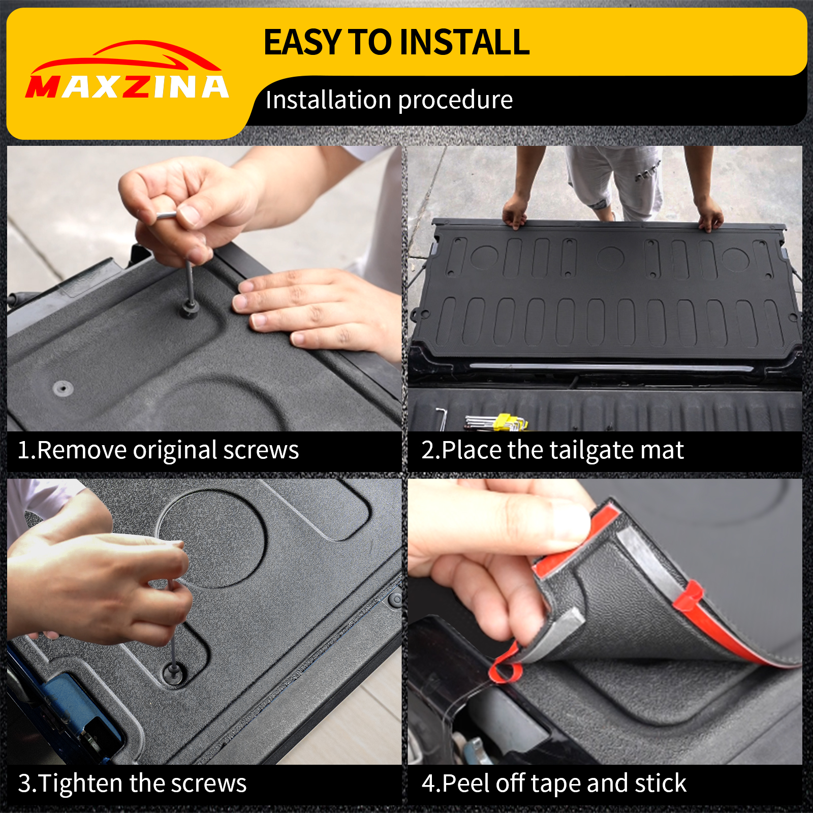 Maxzina 2022 2023 2024 2025 Ford Maverick All Weather Truck Bed Mat Tailgate Mat