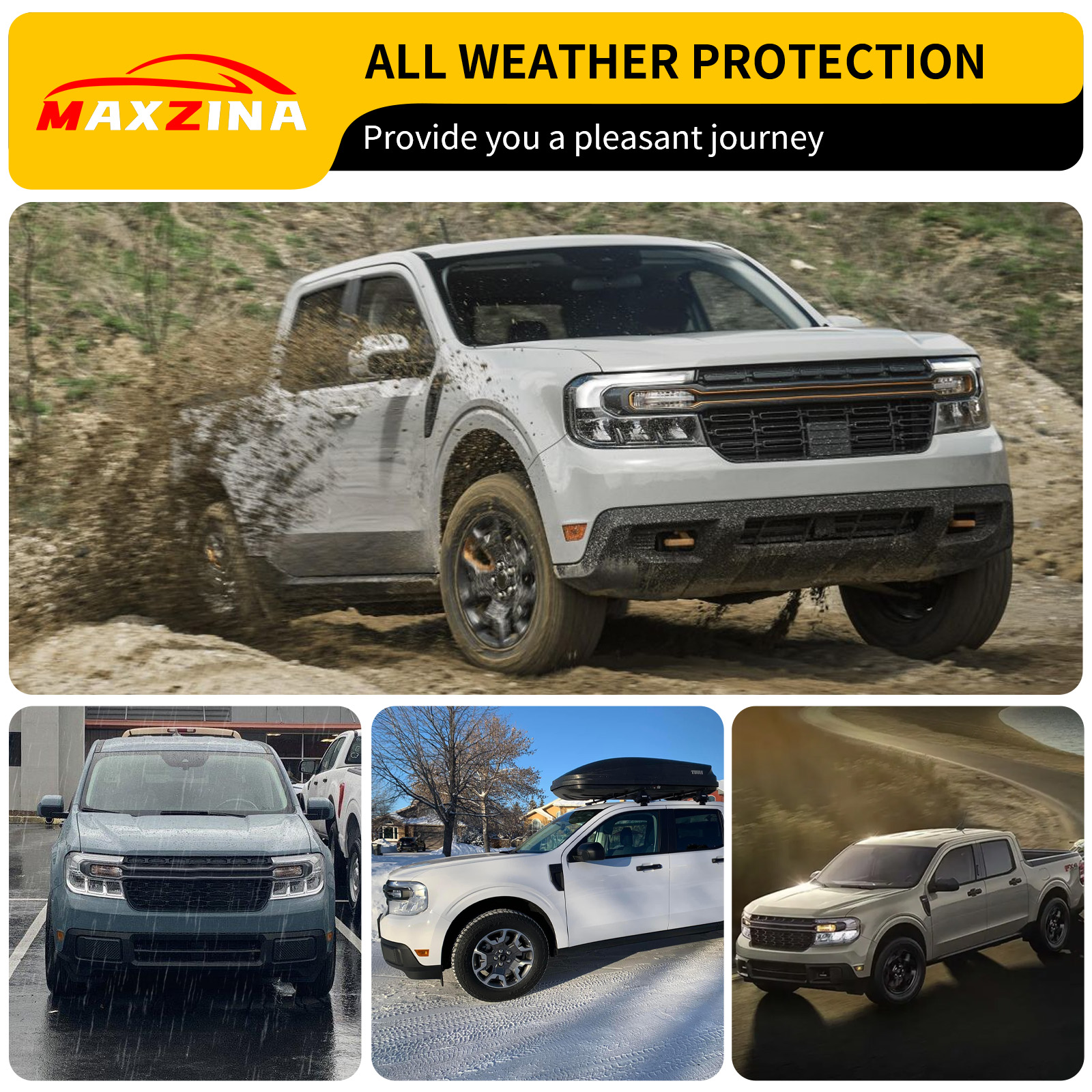 Maxzina Rear Wheel Shock Shield Cover for 2022-2025 Ford Maverick  Rear Shock Absorber Cover Rear Tire Splash Guards