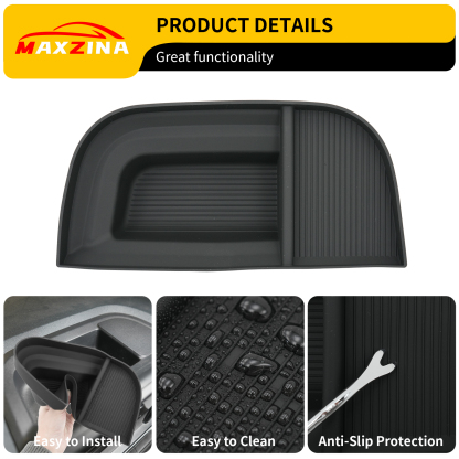 Maxzina Dashboard Storage Organizer for 2022-2024 Ford Maverick Silicone Dash Insert Tray Behind Screen Dashboard Storage Box