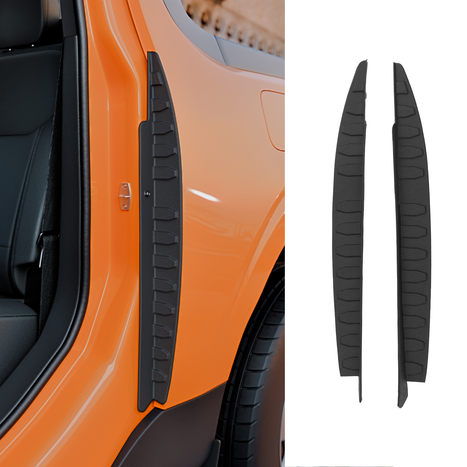 Maxzina Rear Door Edge Protectors Compatible with 2022-2025 2026 Ford Maverick TPE Rear Door Windshield Seal Strips
