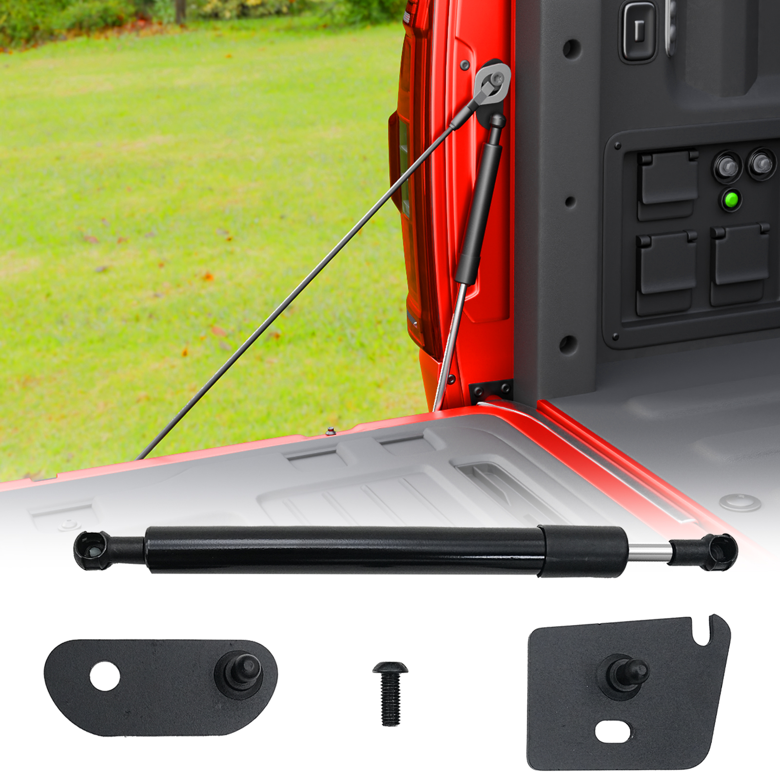 Maxzina Tailgate Assist Compatible with 2017-2025 2026 Ford F250 F350 F450 Super Duty Truck Tailgate Slow-Drop Tail Gate Shock Damper for 2024 F-250 F-350 F-450 Accessories (Driver Side 1PC)