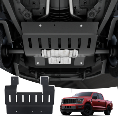 Maxzina Front Skid Plate Compatible with 2021-2025 Ford F150 3.5L EcoBoost V6 4WD Supercrew Heavy Duty Aluminum Front Engine Splash Guard Underbody Protection for 2024 F-150 Accessories