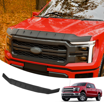 Maxzina Hood Protector Compatible with 2021-2025 Ford F150 XL/STX/XLT/Lariat Hood Shield TPE Bug Deflector Bug Guard for 2024 Ford F-150 Accessories