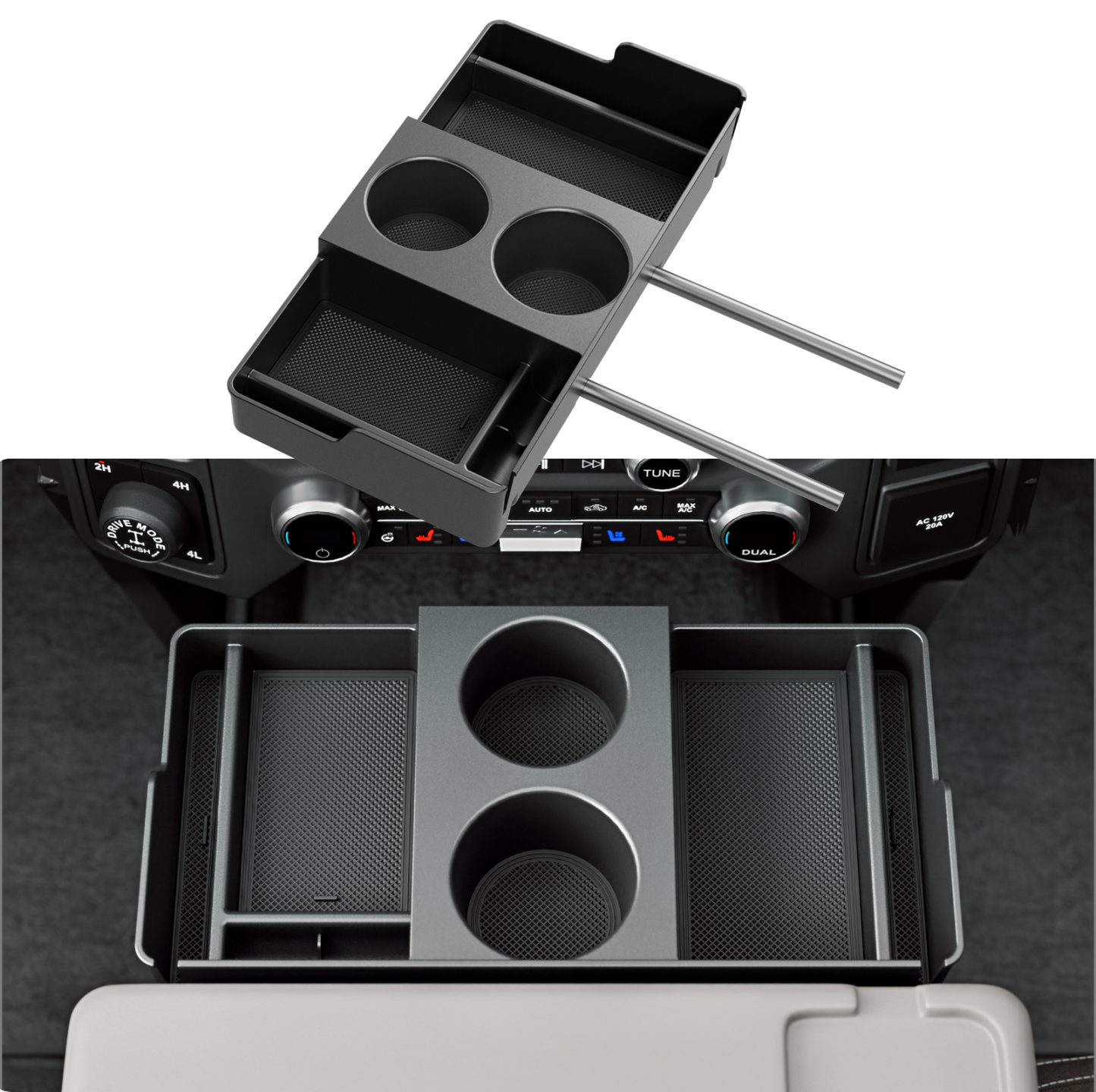 Maxzina Front Center Seat Headrest Organizer Compatible with 2011-2025