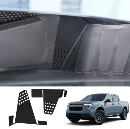 Maxzina Hood Water Barrier Compatible with 2022-2025 Ford Maverick Hood Water Drain Grille Front Trunk Water Channel Debris Filter Anti Clogging Grid 2PCS