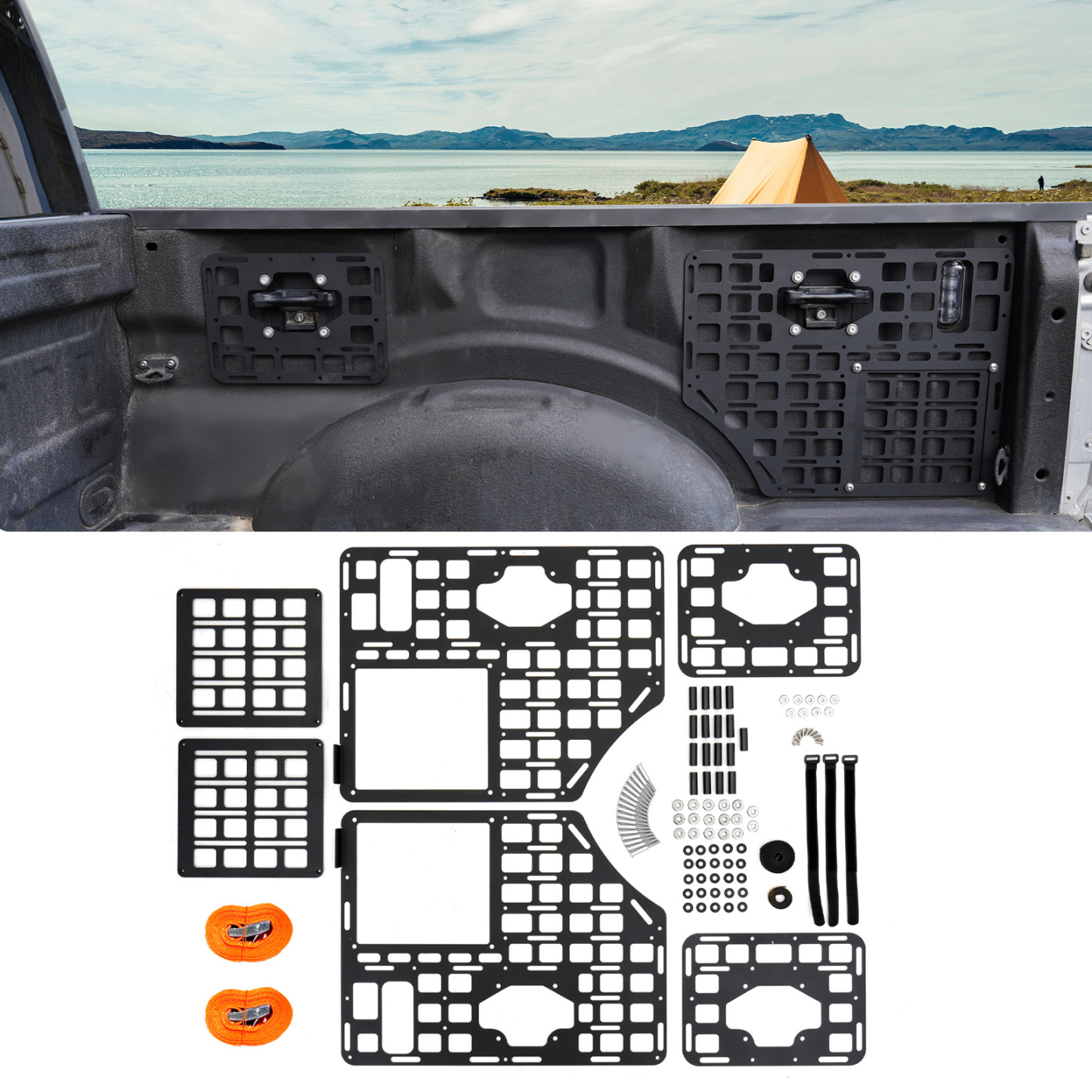 Maxzina Side Bed Panel Compatible with 2015-2025 Ford F150 Side Molle 