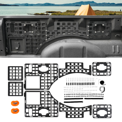 Maxzina Side Bed Panel Compatible with 2015-2025 Ford F150 Side Molle Panel Truck Bed Panel Rear Cargo Storage Shelf Replacement