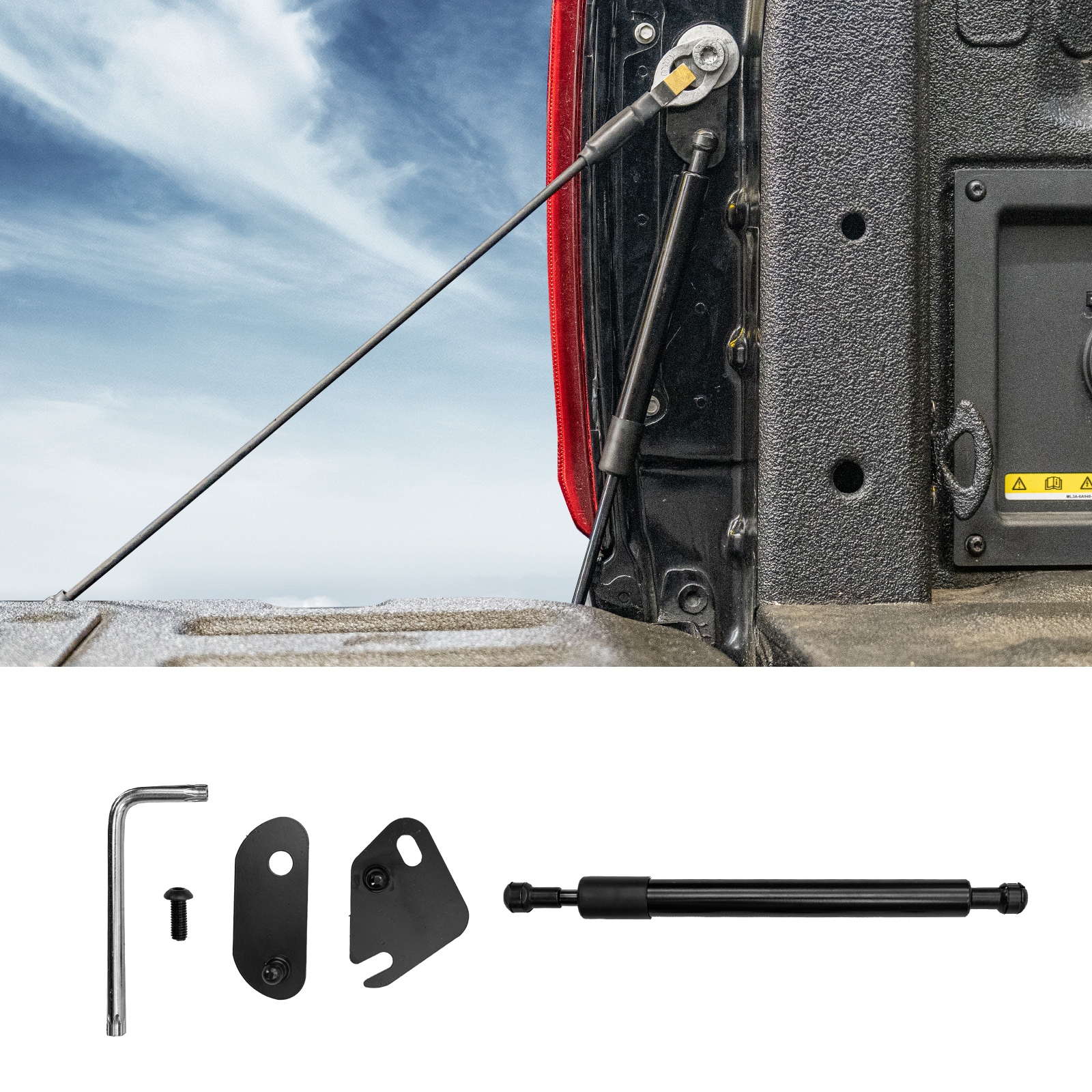 Maxzina Tailgate Assist Compatible with 2015-2025 Ford F150 Truck Tailgate Slow-Drop Accessories Tail Gate Shock Damper