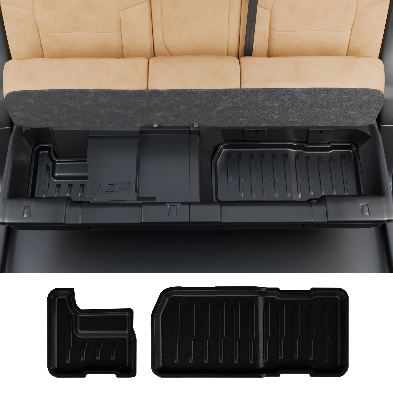 Maxzina 2022 2023 2024 2025 Ford Maverick Hybrid Under Seat Storage Mat
