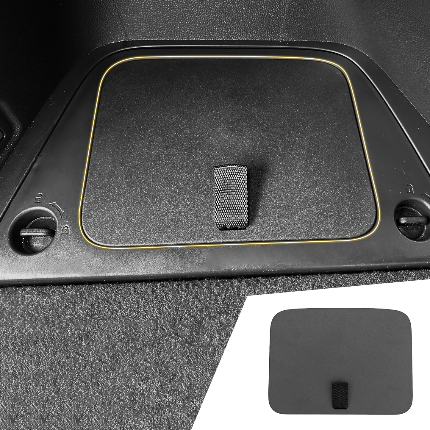 Maxzina Rear Trunk Organizer Cover Compatible with 2023 2024 2025 Honda Pilot Trunk Organizer Storage Bin Lid Left Driver Trunk Side Storage Box Cover Protector