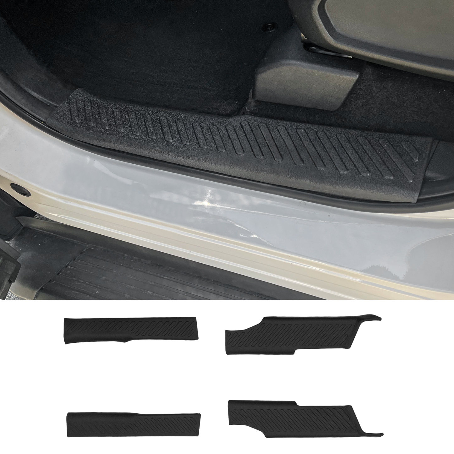 Maxzina Door Sill Protector Compatible with 2023-2025 Honda Pilot Side Step Protector Side Edge Step Guard Car Door Dust Shield Cover