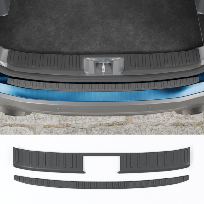 Maxzina Rear Bumper Protector Compatible with 2023-2025 Honda Pilot TPE Rear Bumper Guard Protection Anti-Scratch Internal & External Trunk Sill Cover