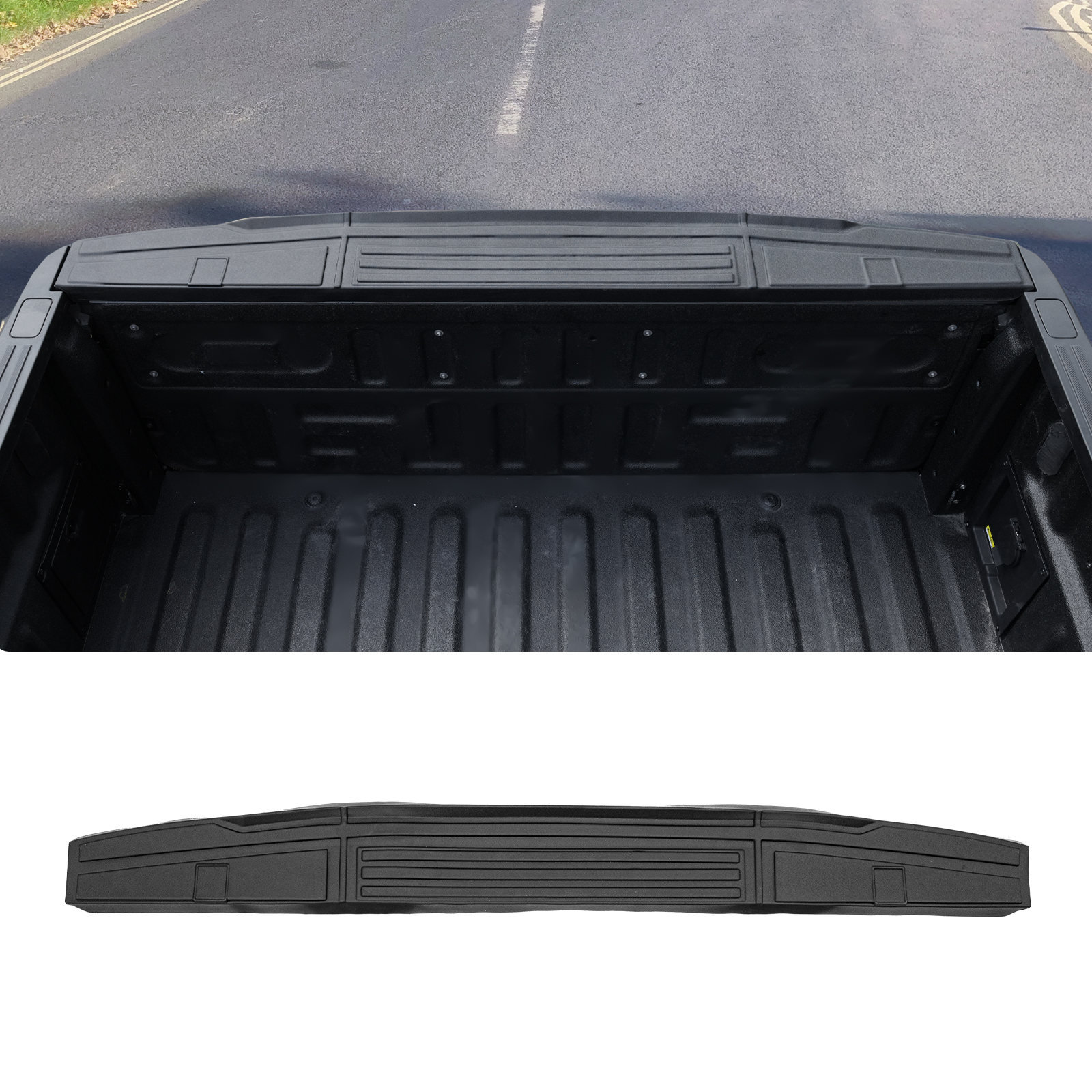 Maxzina Tailgate Molding Cap Cover Compatible with 2021-2025 Ford F150 TPE Tailgate Molding Trim Top Cap Protector Cover for 2024 Ford F-150 Accessories (NOT for Multifunction Tailgate)