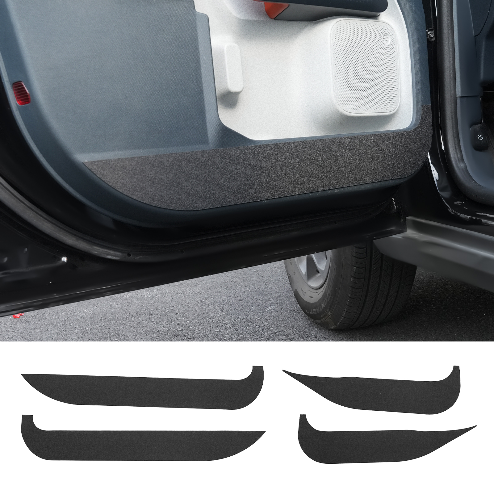 Maxzina Car Door Anti Kick Pads Compatible with 2022-2025 Ford Maverick Side Door Protective Cover Front & Rear TPE Inner Anti-Kick Panel Sticker Trim Protector 4PCS for 2024 Maverick Accessories