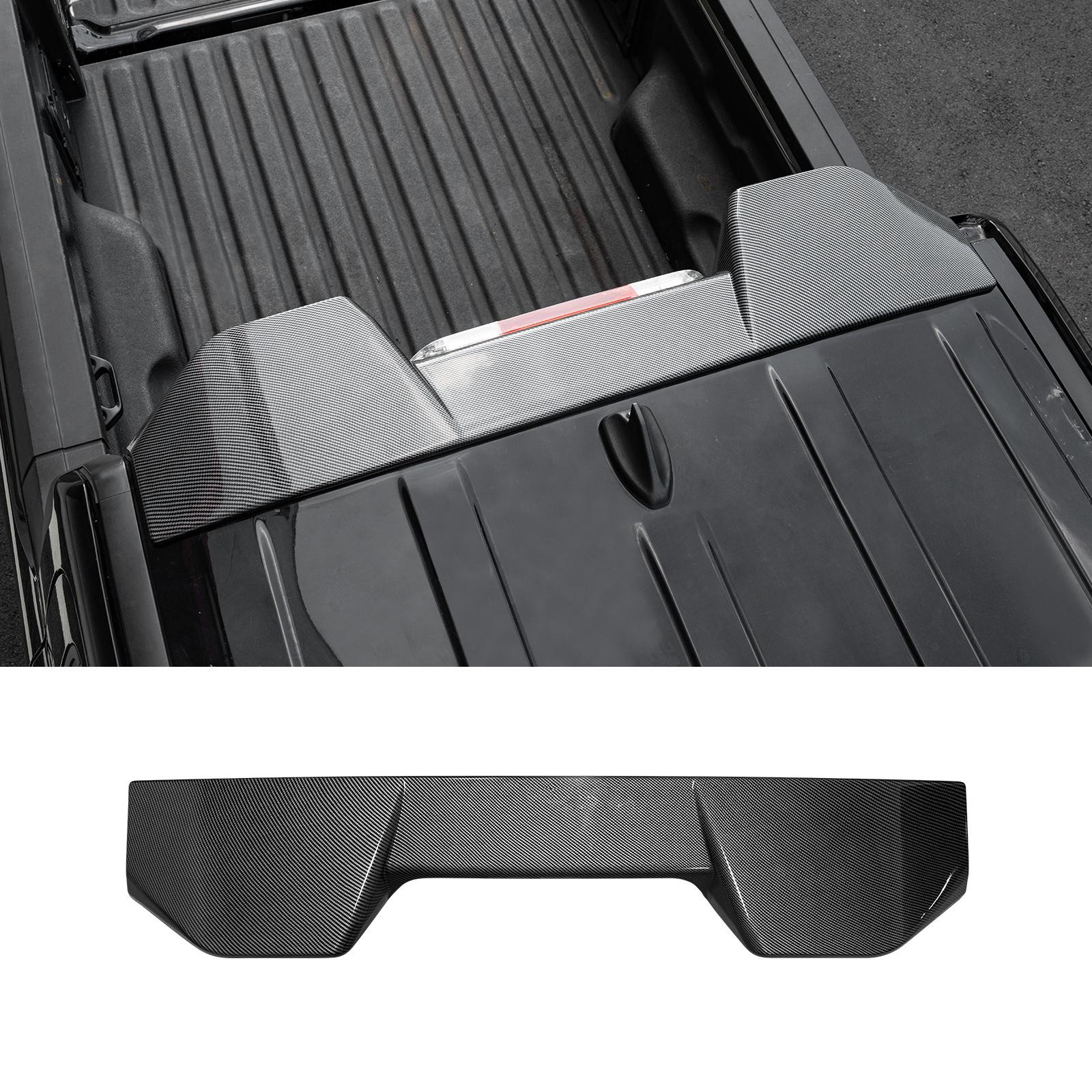 Maxzina Truck Cab Spoiler Compatible with 2022-2025 Ford Maverick Pickup Cab Rear Roof Spoiler Wing Lip ABS Plastic for 2024 Maverick Accessories