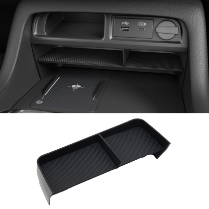 Maxzina Center Console Insert Divider Compatible with 2023-2025 Honda Pilot 2026 Passport Front Center Console Organizer Double Layer Three Compartment Storage Tray for 2024 Pilot Accessories