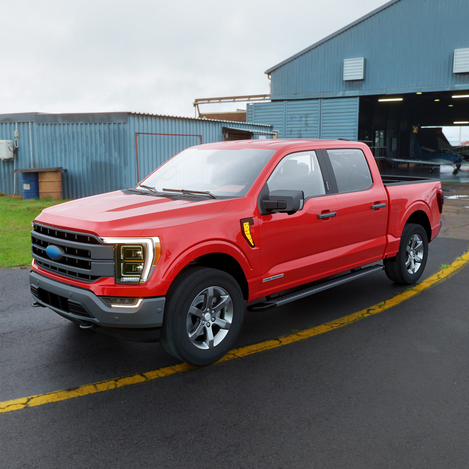 Maxzina Side Marker Lights Compatible with 2024-2025 Ford F150 Side Marker Lamps Plug-and-Play ABS Plastic Housing Waterproof LED Lights Auxiliary Lamps for F-150 Accessories