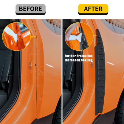 Maxzina Rear Door Edge Protectors Compatible with 2022-2025 2026 Ford Maverick TPE Rear Door Windshield Seal Strips