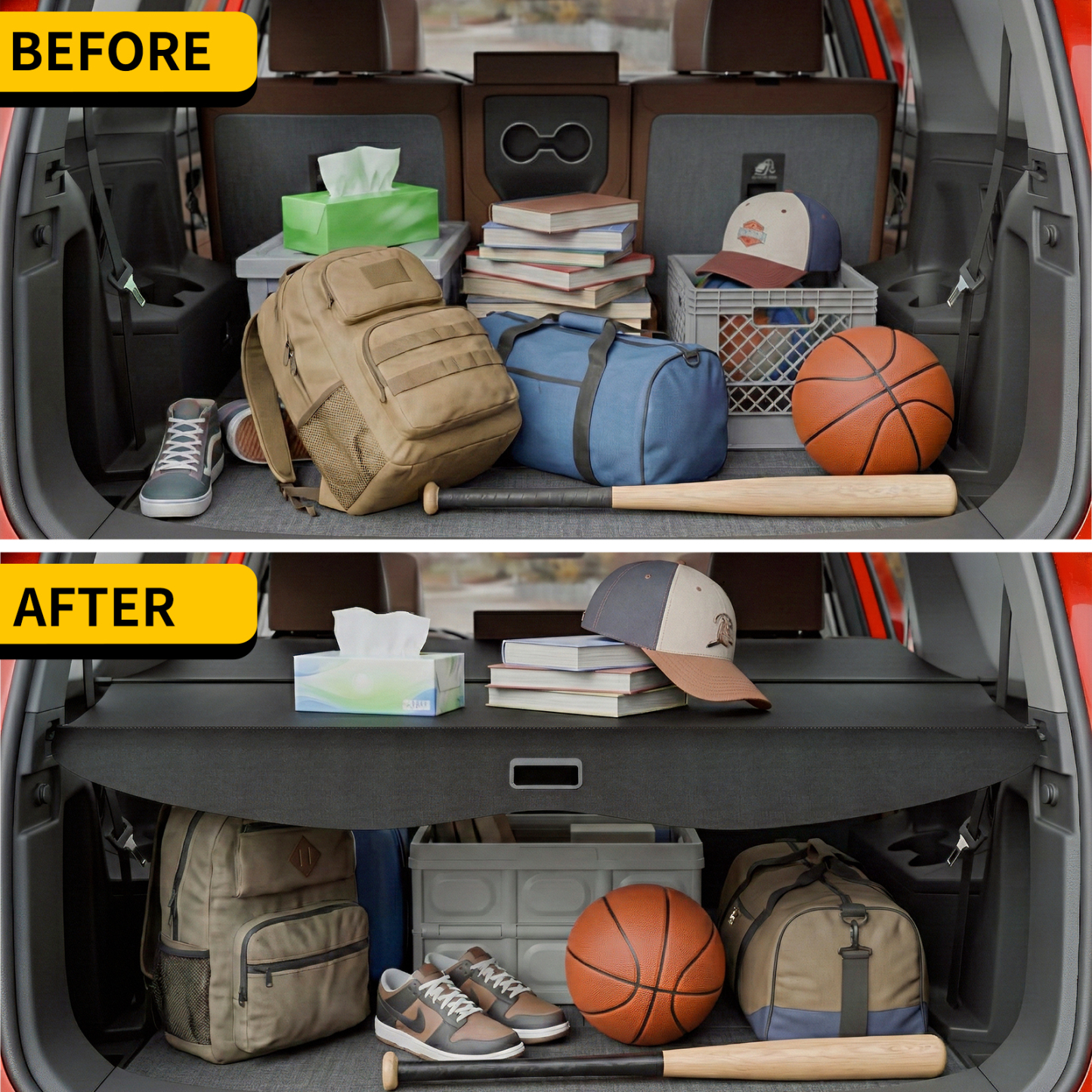 Maxzina Cargo Cover Compatible with 2023-2025 2026 Honda Pilot Rear Trunk Cover Cargo Retractable Security Shade Shield Lid for 2024 Pilot Accessories