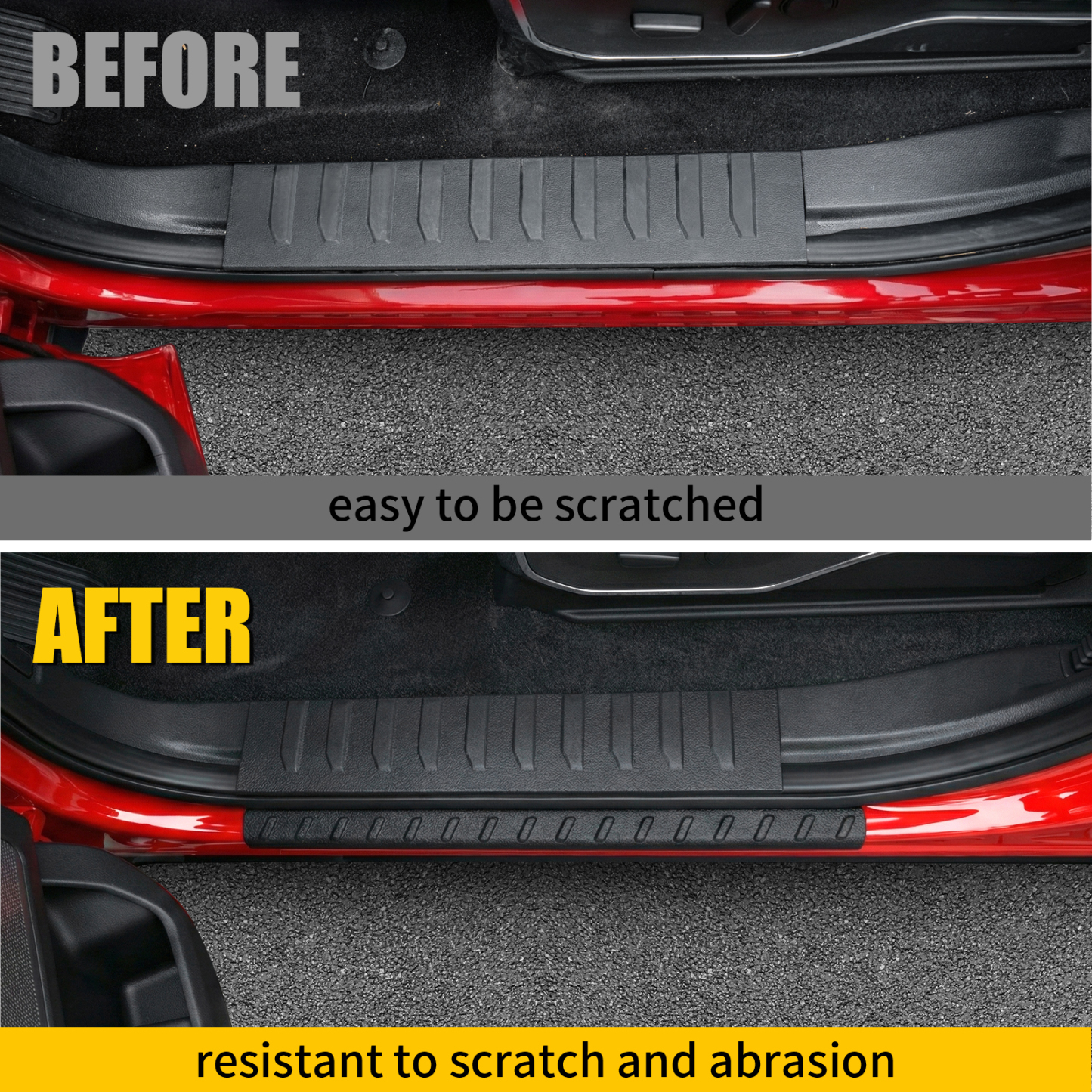 Maxzina Door Sill Protector Compatible with 2021-2024 2025 2026 Ford F150 Side Step Protector Side Edge Step Guard Car Door Dust Shield Cover