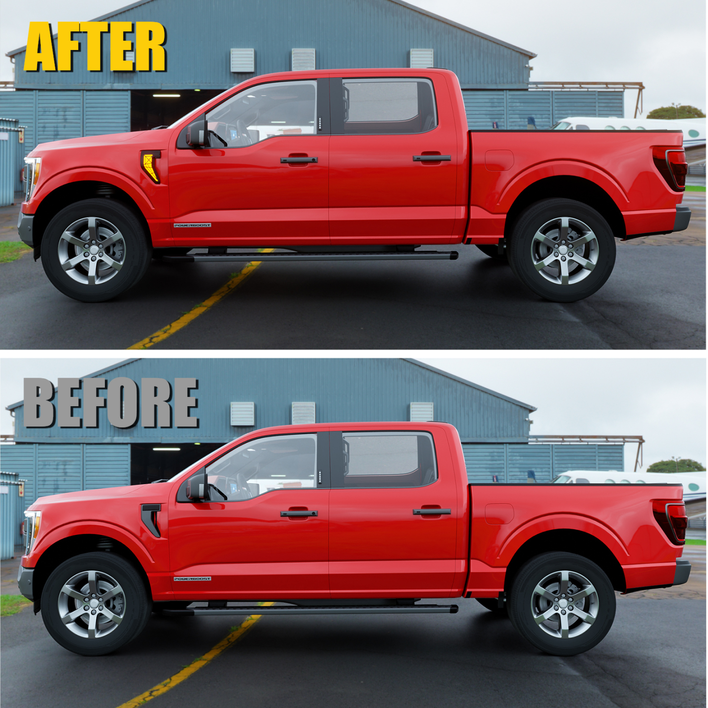 Maxzina Side Marker Lights Compatible with 2024-2025 Ford F150 Side Marker Lamps Plug-and-Play ABS Plastic Housing Waterproof LED Lights Auxiliary Lamps for F-150 Accessories