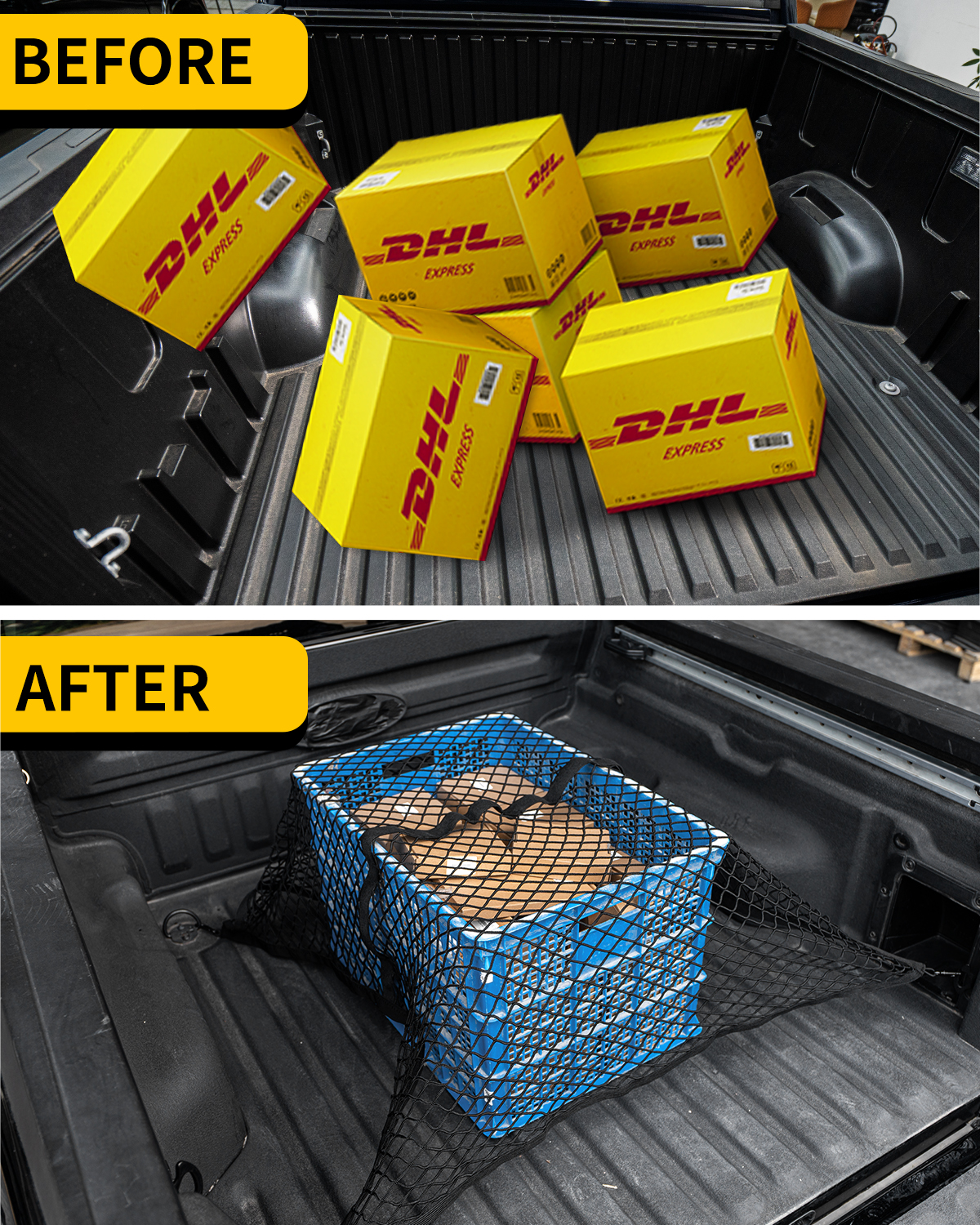 Maxzina 2022 2023 2024 2025 Ford Maverick Cargo Net Truck Storage Net (4'x 4')