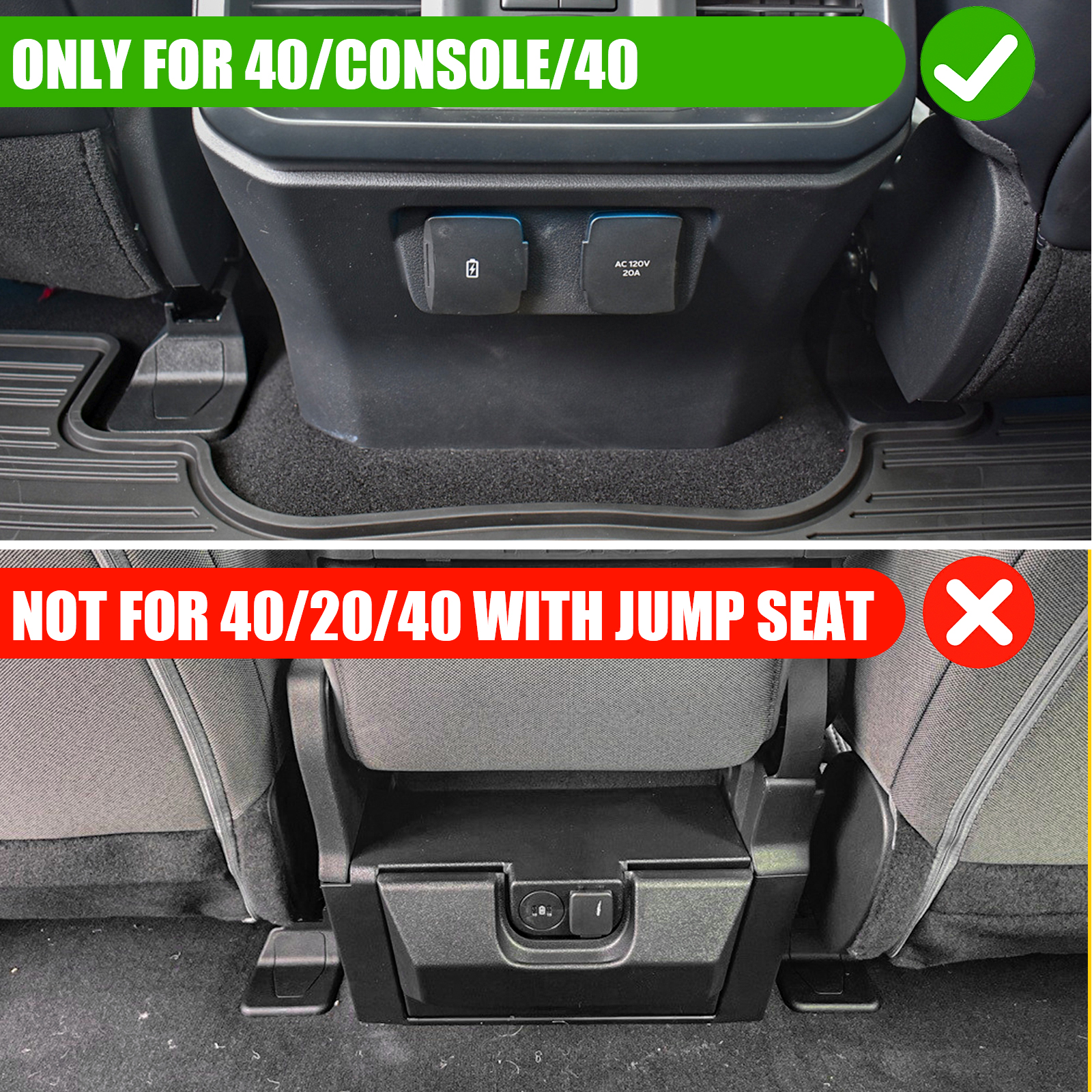 Maxzina Trash Can Compatible with 2021-2025 Ford F150 Trash Bin One-Touch Garbage Can Push-to-Open Trash Bin Extra Rear 2nd Row 7.4L Center Console Storage Box for 2024 F-150 Accessories