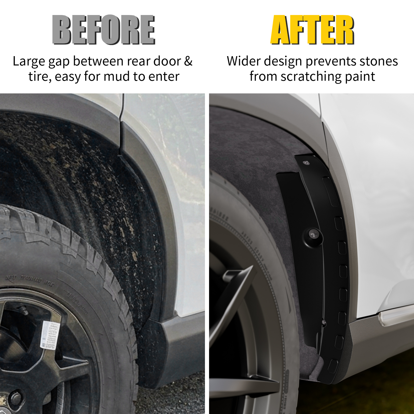 Maxzina Mud Flaps Compatible with 2023 2024 2025 2026 Honda Pilot Mud Guards Rear Wheel Liners No Drilling 2PCS Splash Guards Fender Flares All Weather Protection Accessories