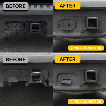 Maxzina Rear Bumper Cover Plate Compatible with 2022-2025 Ford Maverick (Not for Lobo) Trailer Hitch Surround Protection Cover Weatherproof with 4-Pin 7-Pin Connectors