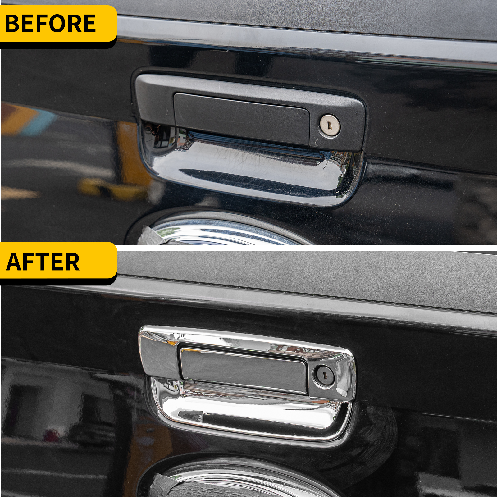 Maxzina Tailgate Handle Cover Compatible with 2022-2025 Ford Maverick Truck Tailgate Handle Trim Decoration ABS Plastic Scratch Protector