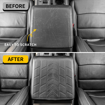 Maxzina Armrest Cover Compatible with 2021-2025 Ford F150 Center Console Cover Waterproof Car Armrest Seat Box Pad for 2024 Ford F-150 Accessories (Full Console with Bucket Seats ONLY)