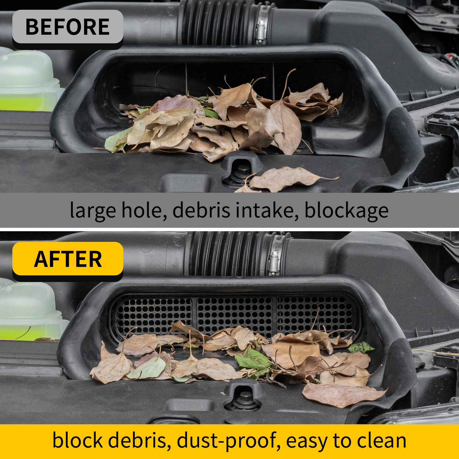 Maxzina Air Intake Scoop Filter Compatible with 2015-2025 Ford F150 2017+ F150 Raptor Air Scoop Cover Dust Cover Protector