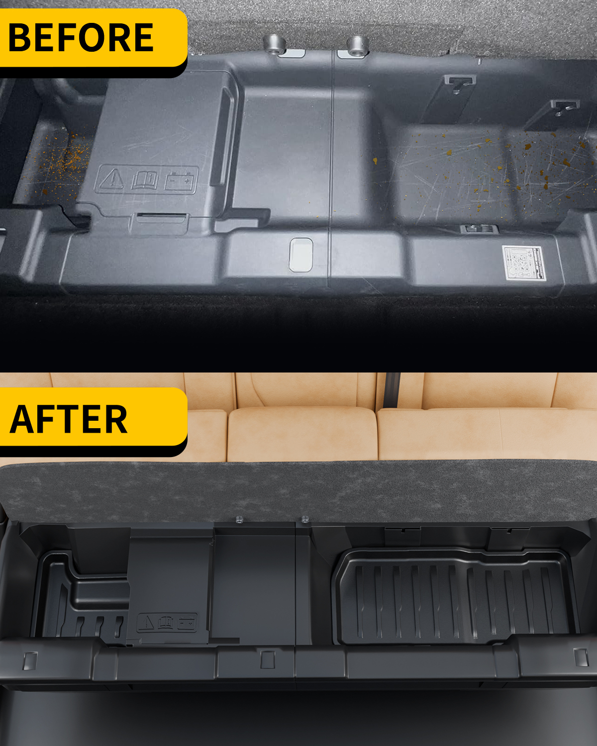 Maxzina 2022 2023 2024 2025 Ford Maverick Hybrid Under Seat Storage Mat