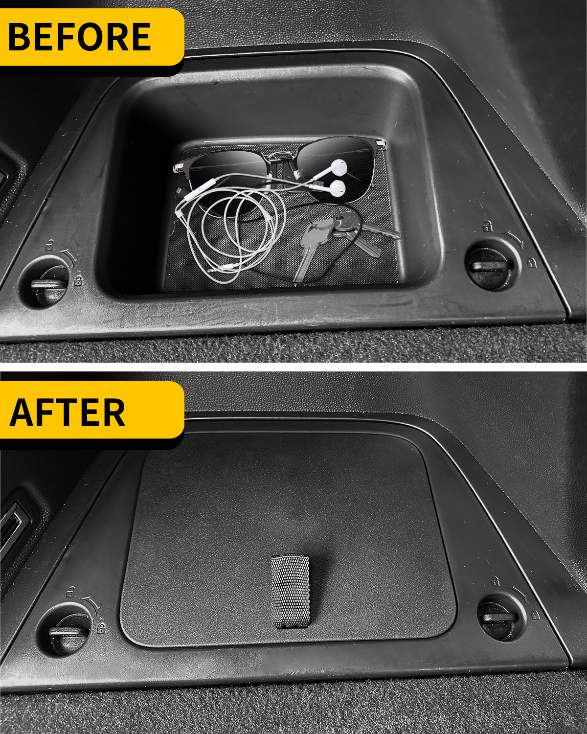 Maxzina Rear Trunk Organizer Cover Compatible with 2023 2024 2025 Honda Pilot Trunk Organizer Storage Bin Lid Left Driver Trunk Side Storage Box Cover Protector