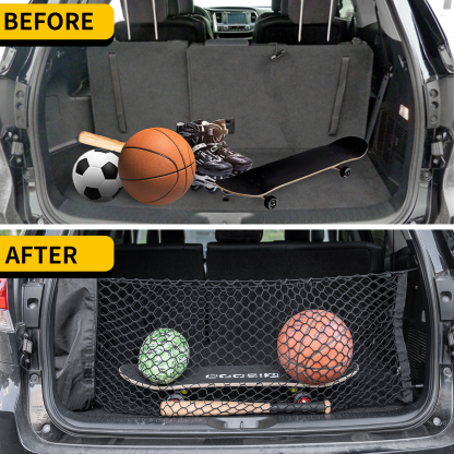 Maxzina Cargo Net Compatible with 2023-2025 Honda Pilot Truck Bed Cargo Net 3.28'×1.05' Double Layer Envelope Style Dense Mesh Trunk Organizer