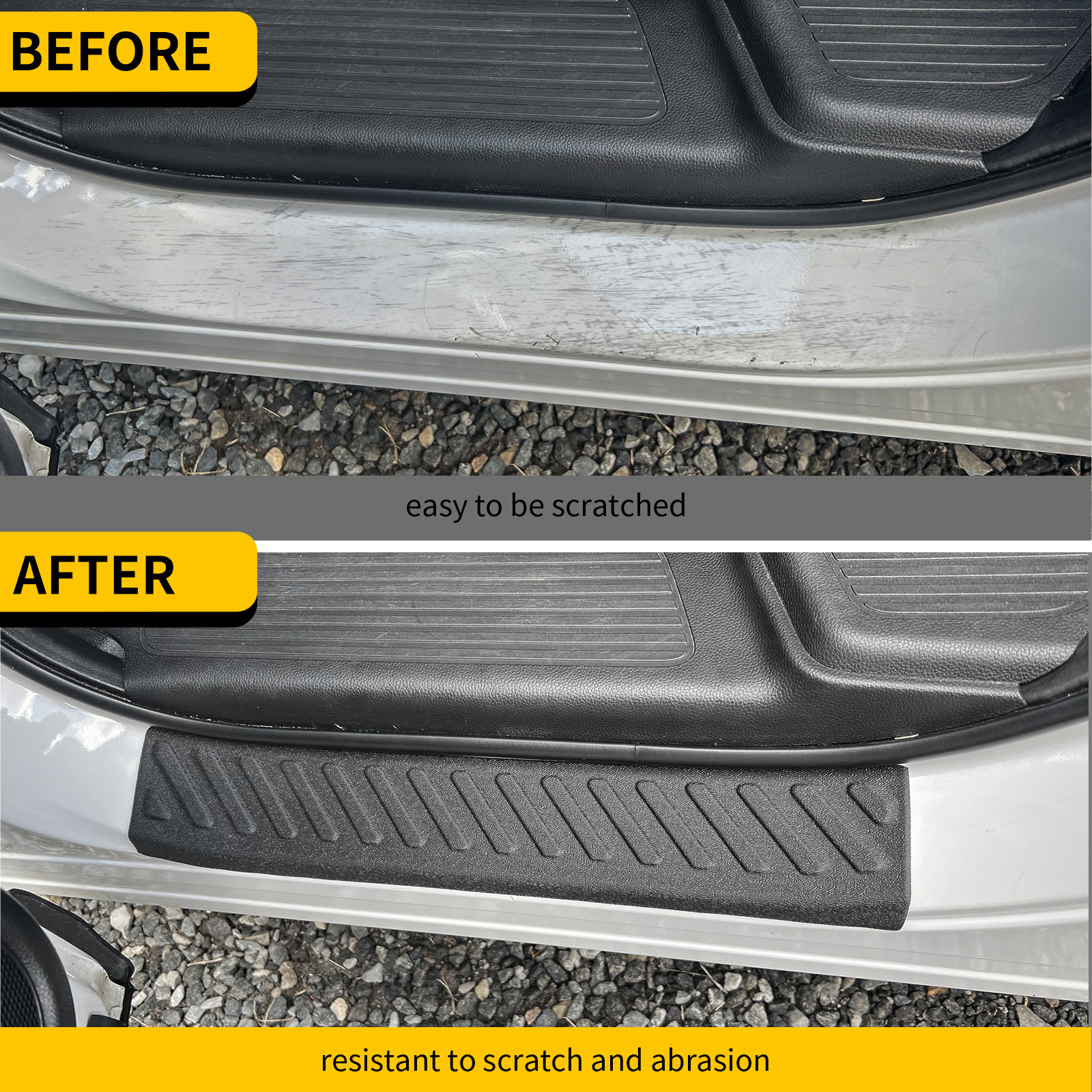 Maxzina Door Sill Protector Compatible with 2023-2025 Honda Pilot 2023-2025 Honda Ridgeline Step Protector Door Edge Step Guard Car Side Dust Shield Cover