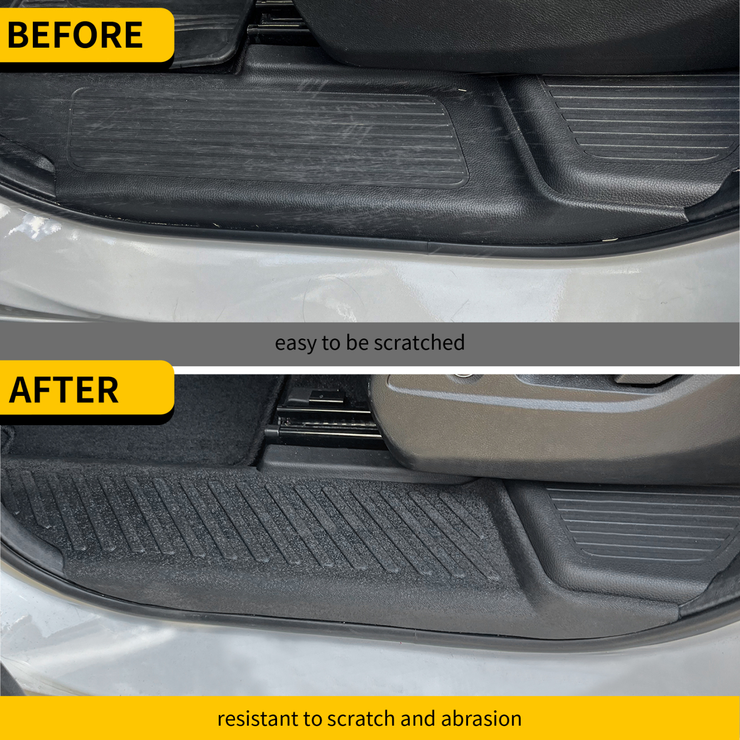 Maxzina Door Sill Protector Compatible with 2023-2025 Honda Pilot Side Step Protector Side Edge Step Guard Car Door Dust Shield Cover