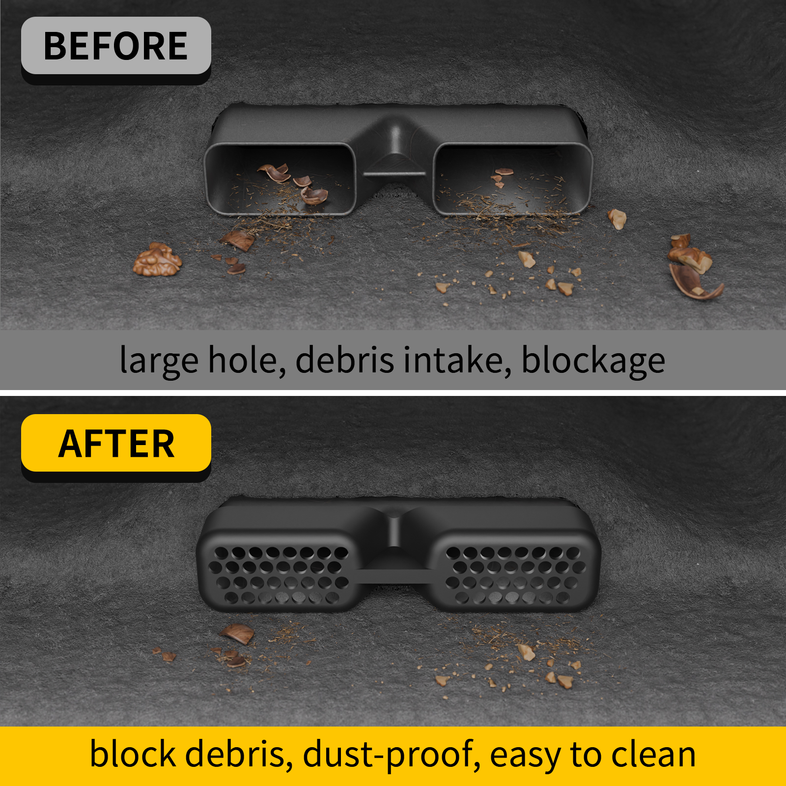 Maxzina Under Seat Vent Deflectors Compatible with 2023-2025 Honda Pilot Rear Air Conditioning Vent Cover Plug-in Rear Floor AC Vent Filter Cooler Summer Air Vent Extension