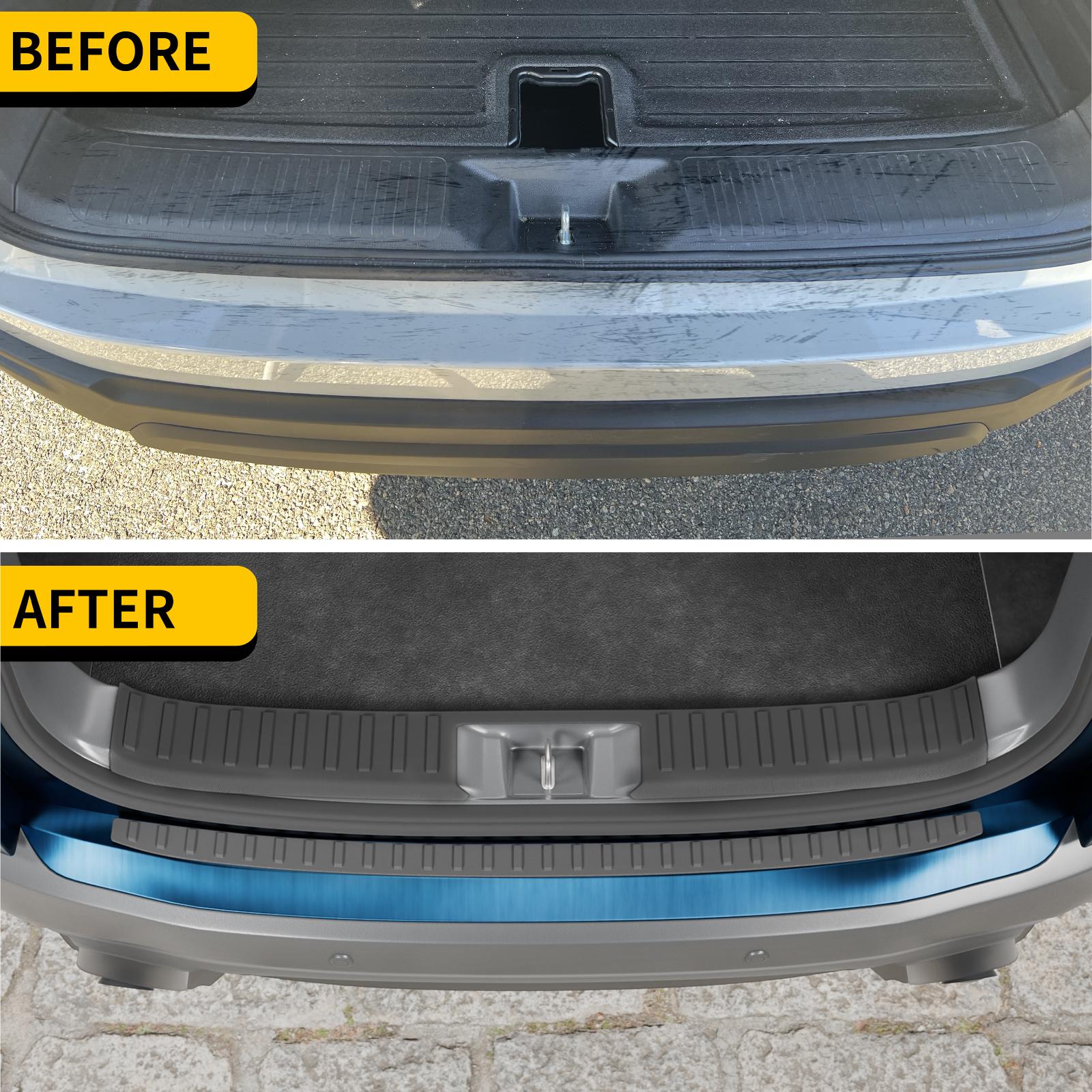 Maxzina Rear Bumper Protector Compatible with 2023-2025 Honda Pilot TPE Rear Bumper Guard Protection Anti-Scratch Internal & External Trunk Sill Cover